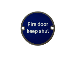 Fire Door Keep Shut sign 76mm - SSS