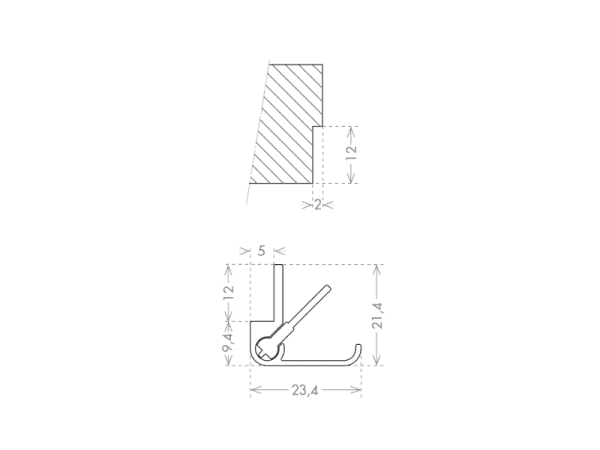 [CC-LAMAL-2.1M-CEACCSTD00046] CCE Lamal (Astragal) 2100mm diagram